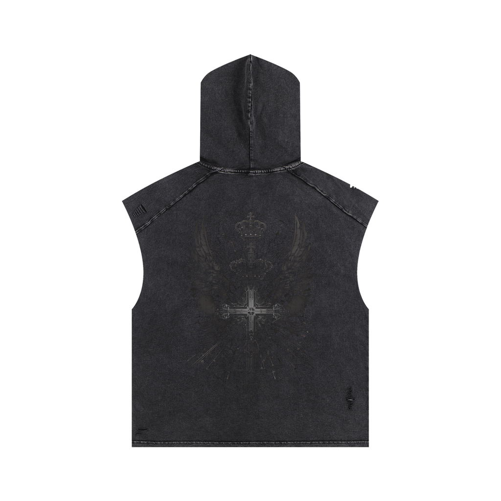 Hooded Cross Tank Top