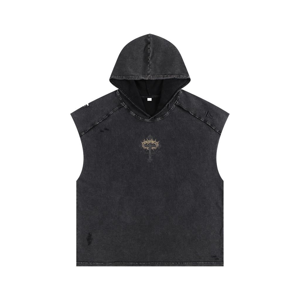 Hooded Cross Tank Top
